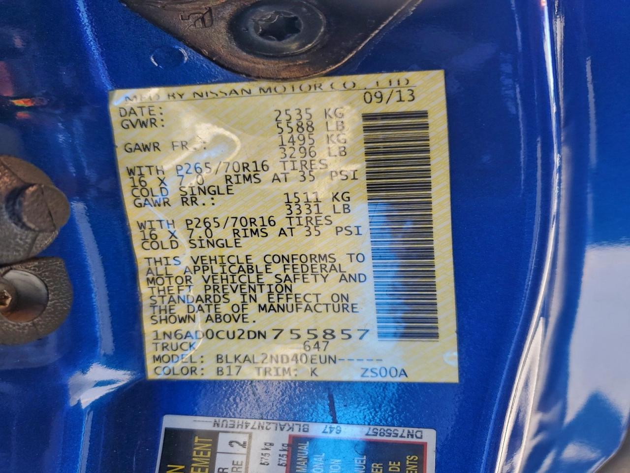 Nissan Frontier Sv Image 12