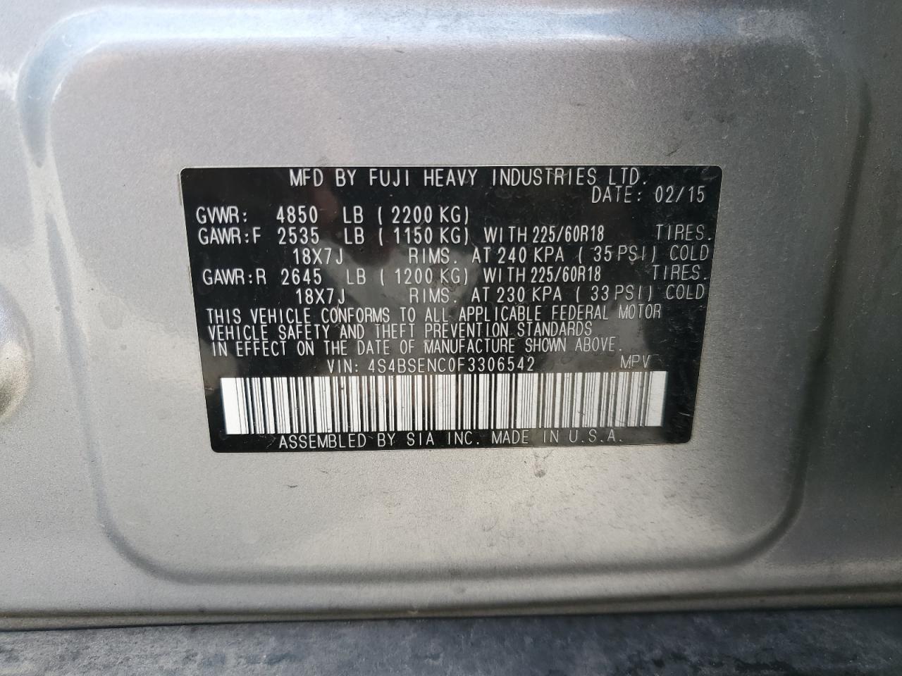 Subaru Outback 3.6r Limited Image 7