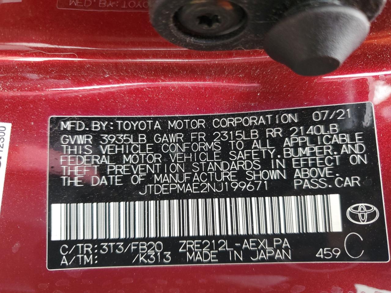 Toyota Corolla Le Image 2