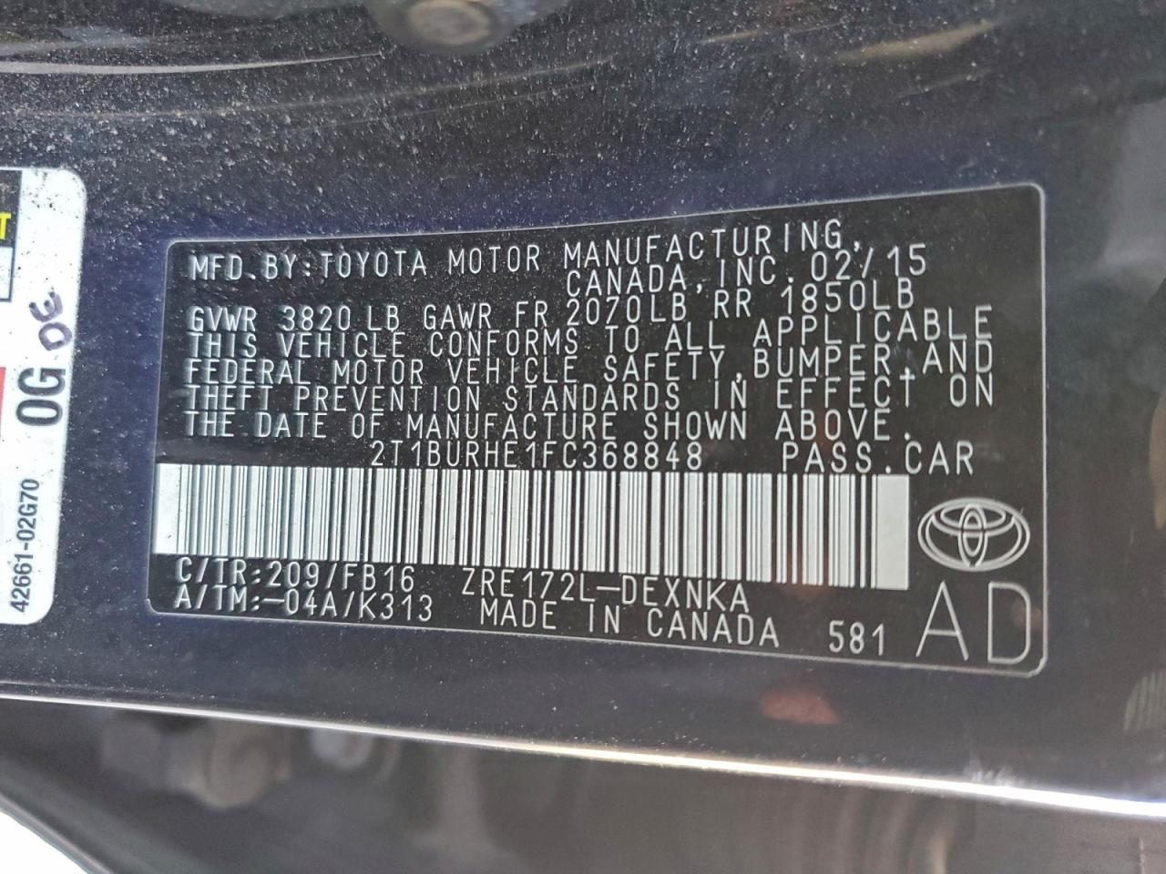 Toyota Corolla L Image 12