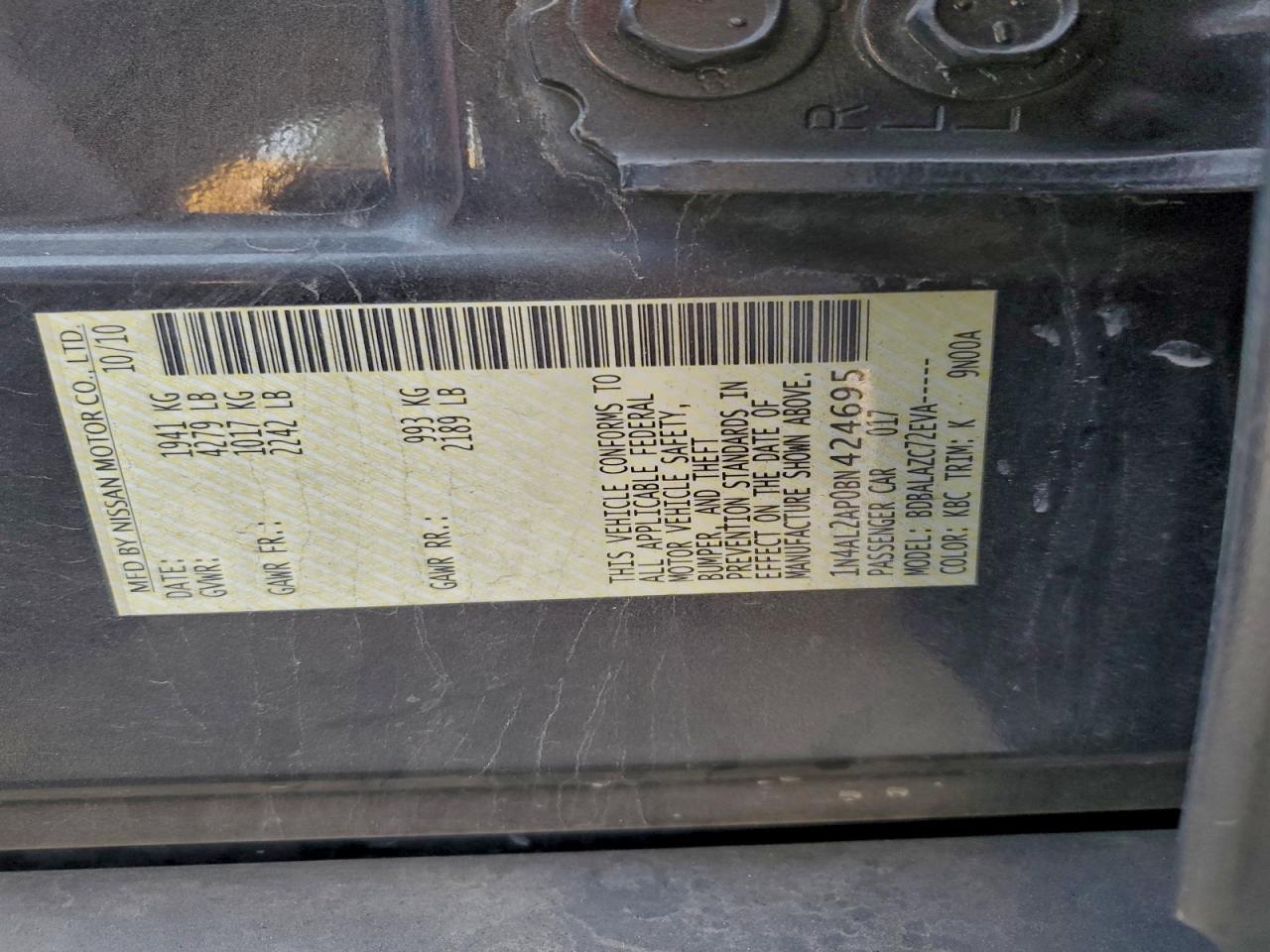 Nissan Altima Base Image 10