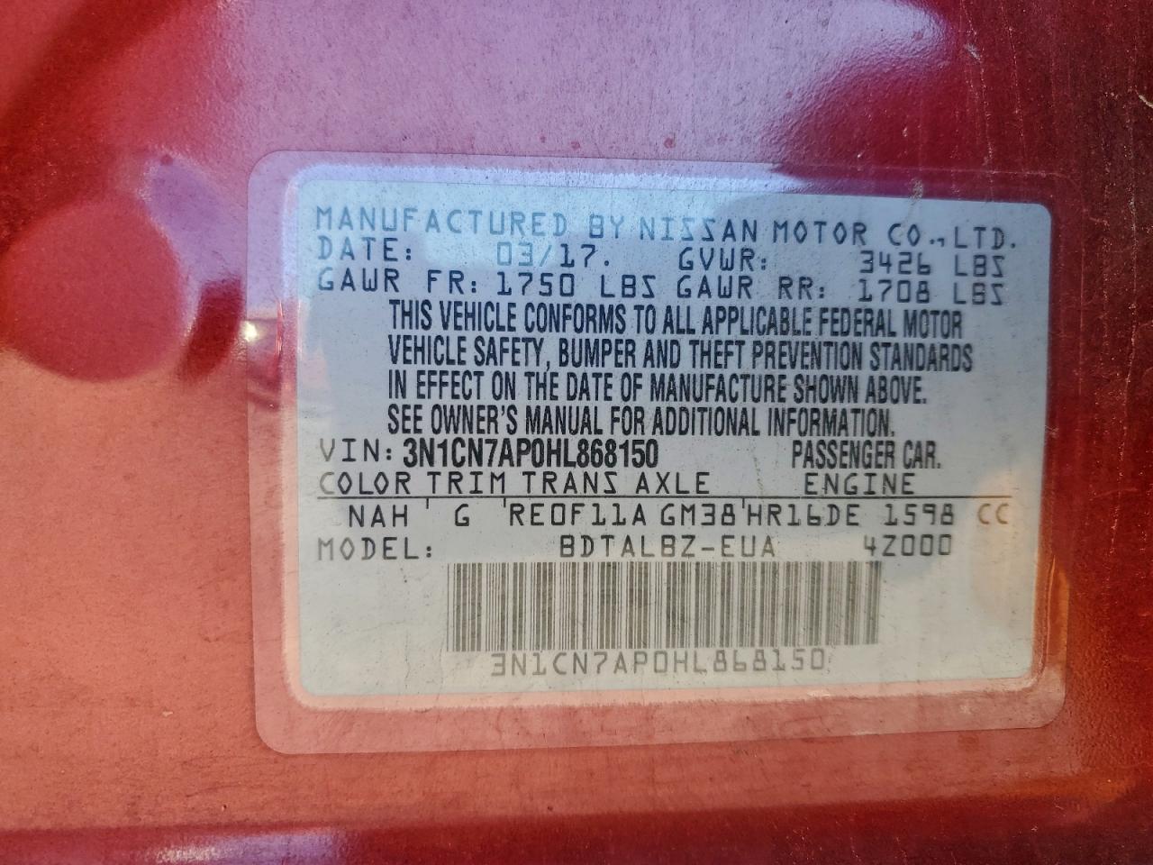 Nissan Versa S Image 11