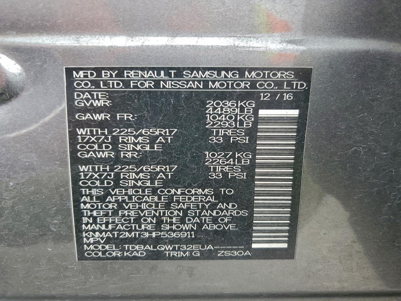 Nissan Rogue S Image 11